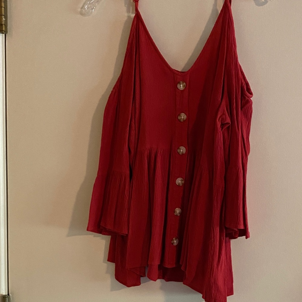 Torrid Red Camisole with Button Detail
